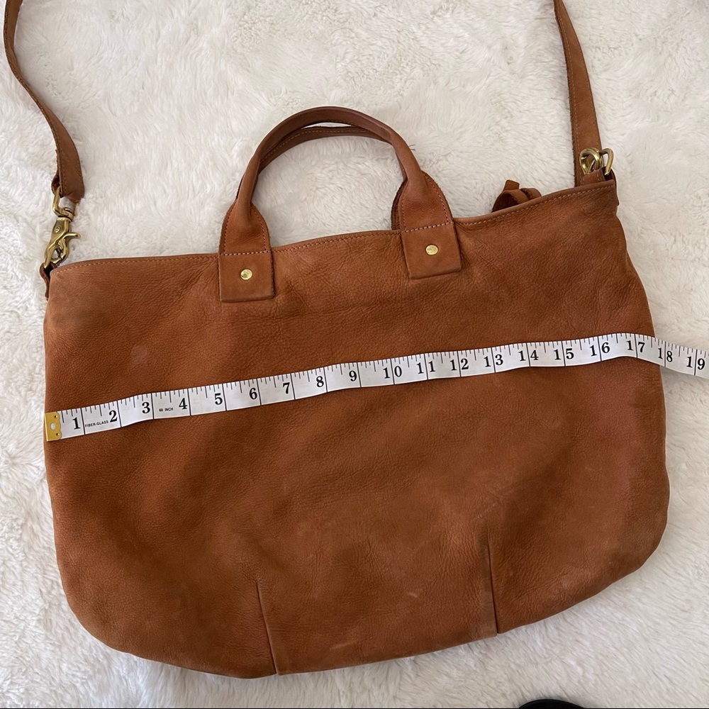 Clare Vivier Nubuck Messenger Bag Chesnut - Picture 11 of 12